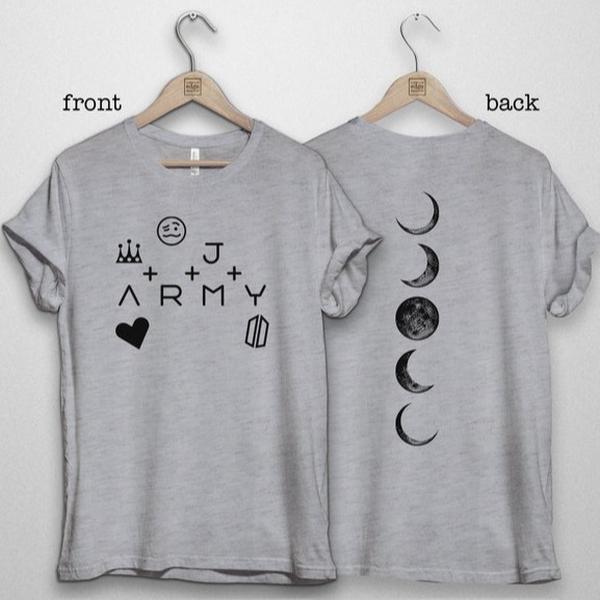Jungkook Hand & Jimin Moon Tattoo T-Shirt – BTS Inspired Graphic Tee, Kpop Fan Gift for ARMY