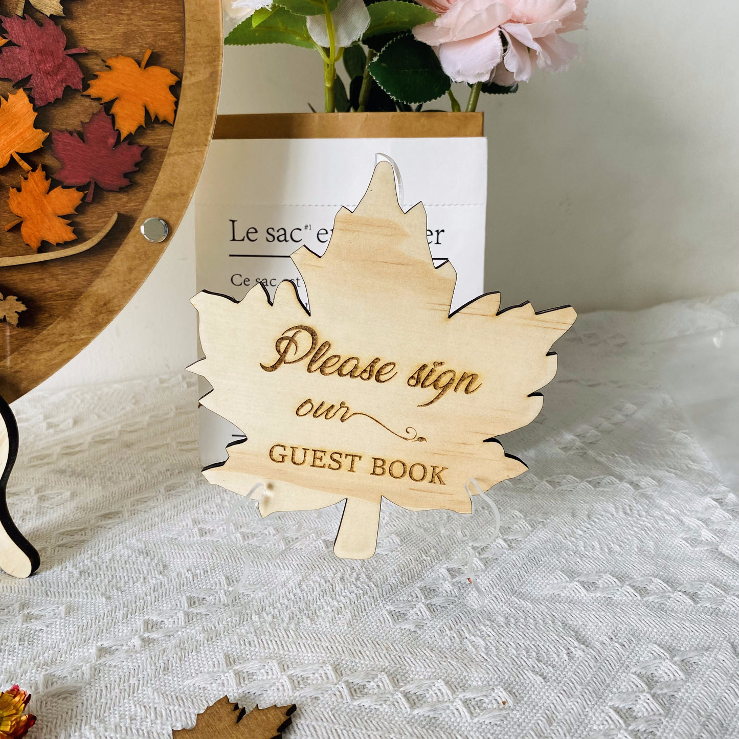 Funeral Guestbook Alternative, Custom Wooden Memorial Guest Book with Photo Frame, Memorial Guest Book, Personalized Celebration of Life