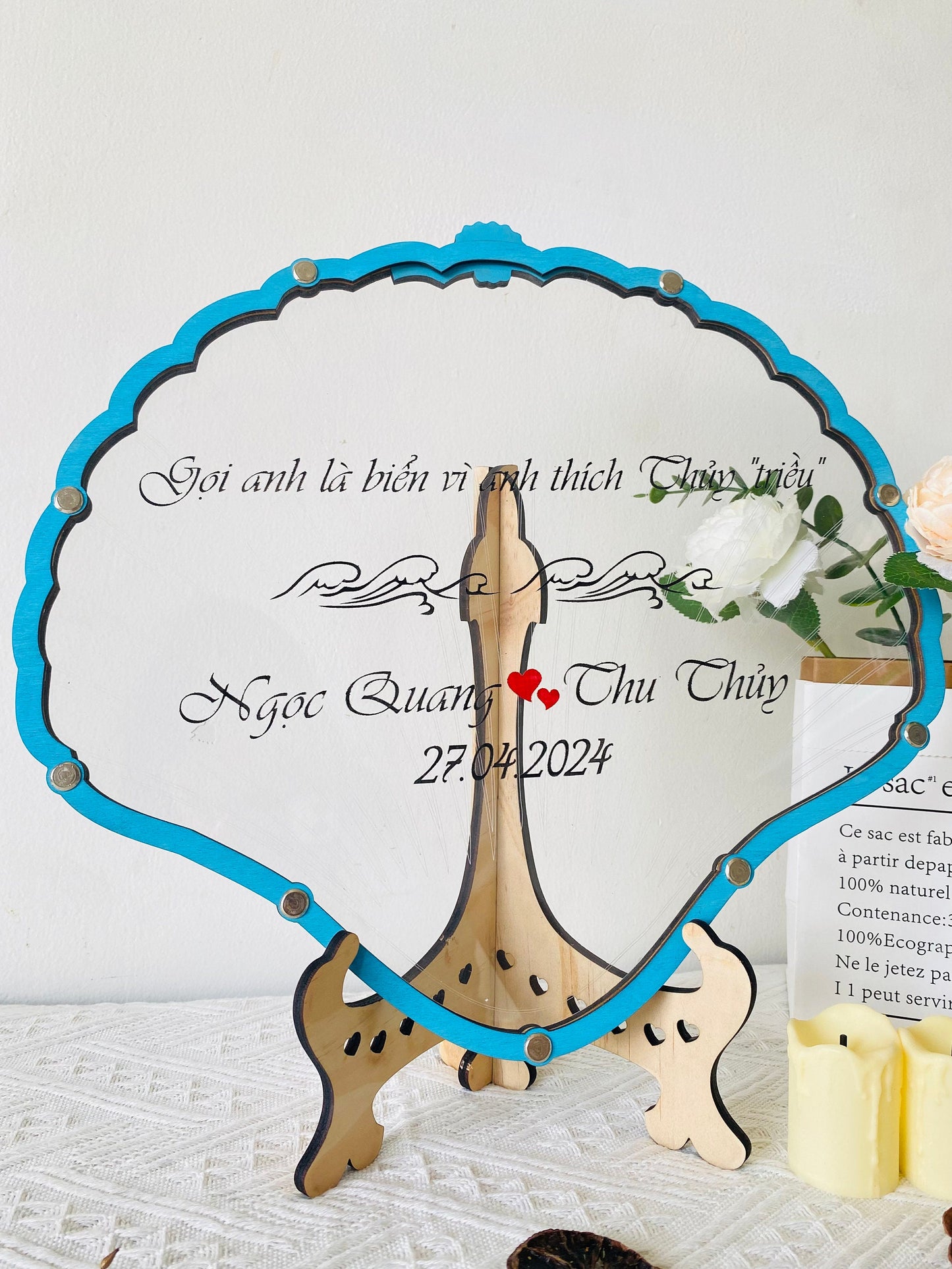 Nautical Themed Drop Box, Perfect for Beach Weddings. Custom Sea Shell Guest Book Alternative for Your Blue Sea Theme