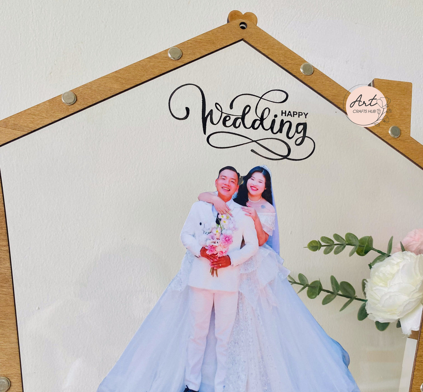 Up House Wedding Guest Book, Bride and Groom Photo Design as a Modern Alternative to Traditional Signature Books, Personalized Wedding Decor