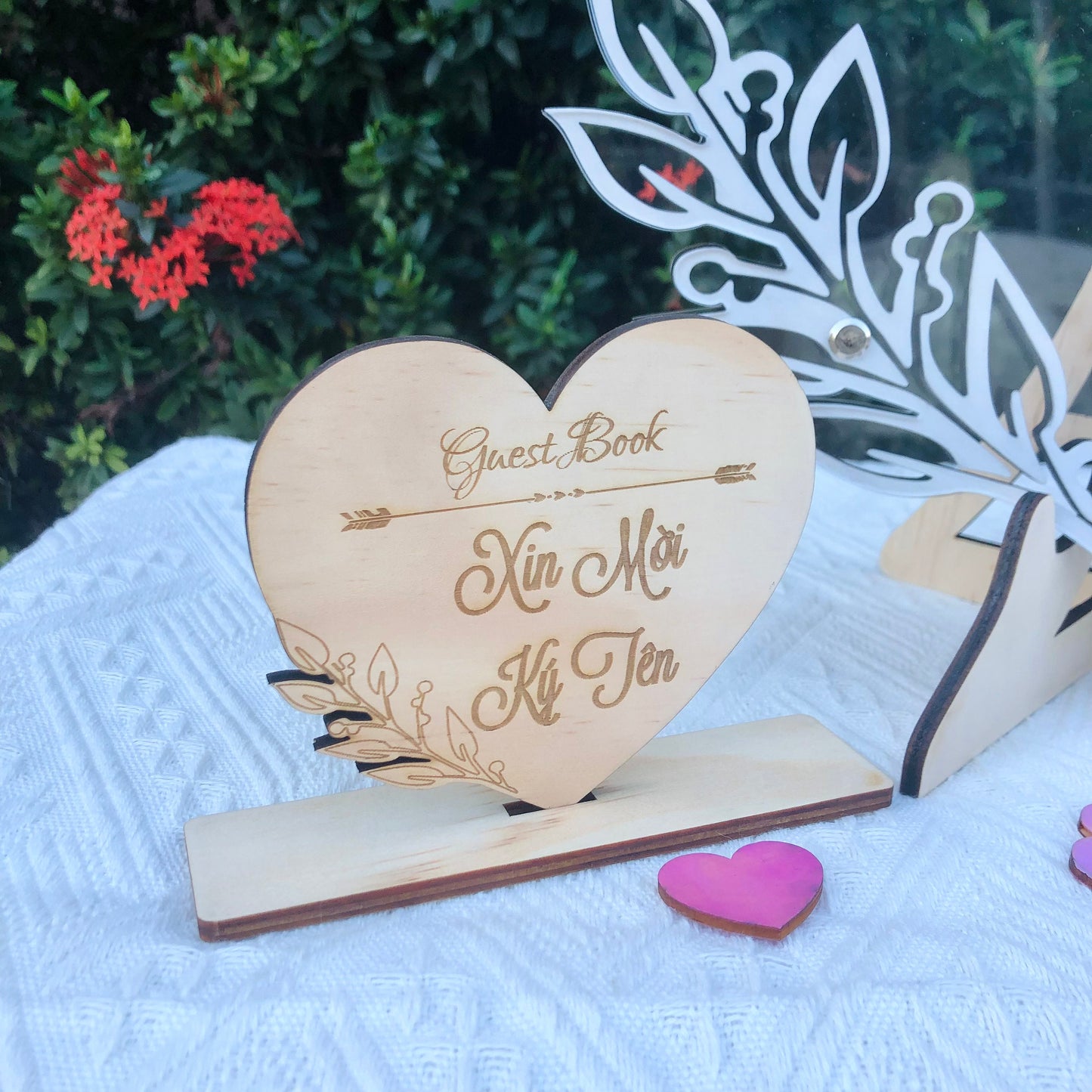 White Wedding Guest Book Alternative, Personalized Wedding Guest Book, Drop Box Heart, Wood Guest Book, Wedding Decor, Guest Book Sign