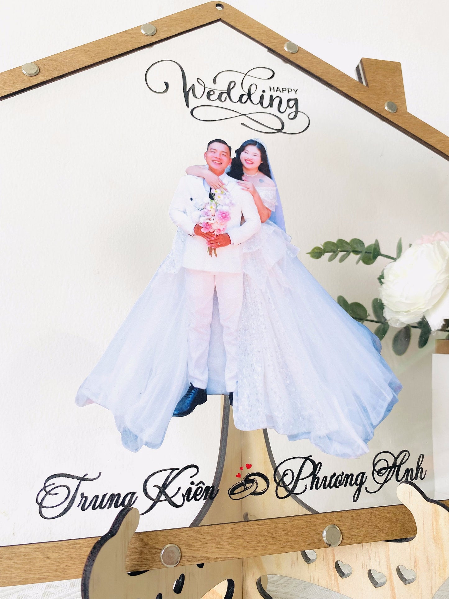 Up House Wedding Guest Book, Bride and Groom Photo Design as a Modern Alternative to Traditional Signature Books, Personalized Wedding Decor