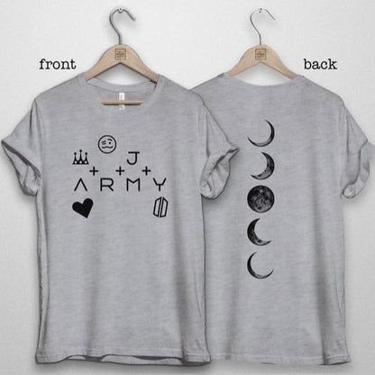Jungkook Hand & Jimin Moon Tattoo T-Shirt – BTS Inspired Graphic Tee, Kpop Fan Gift for ARMY