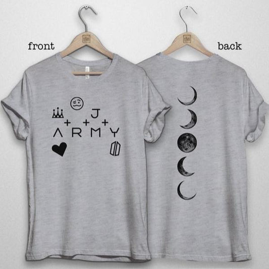 Jungkook Hand & Jimin Moon Tattoo T-Shirt – BTS Inspired Graphic Tee, Kpop Fan Gift for ARMY