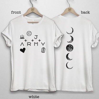 Jungkook Hand & Jimin Moon Tattoo T-Shirt – BTS Inspired Graphic Tee, Kpop Fan Gift for ARMY
