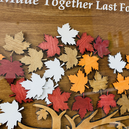 Autumn Wedding Drop Box, Wedding Guest Book Alternative Tree of Maple Leaves, Fall Magnetic Wedding Guest Book, Fall Wedding Theme