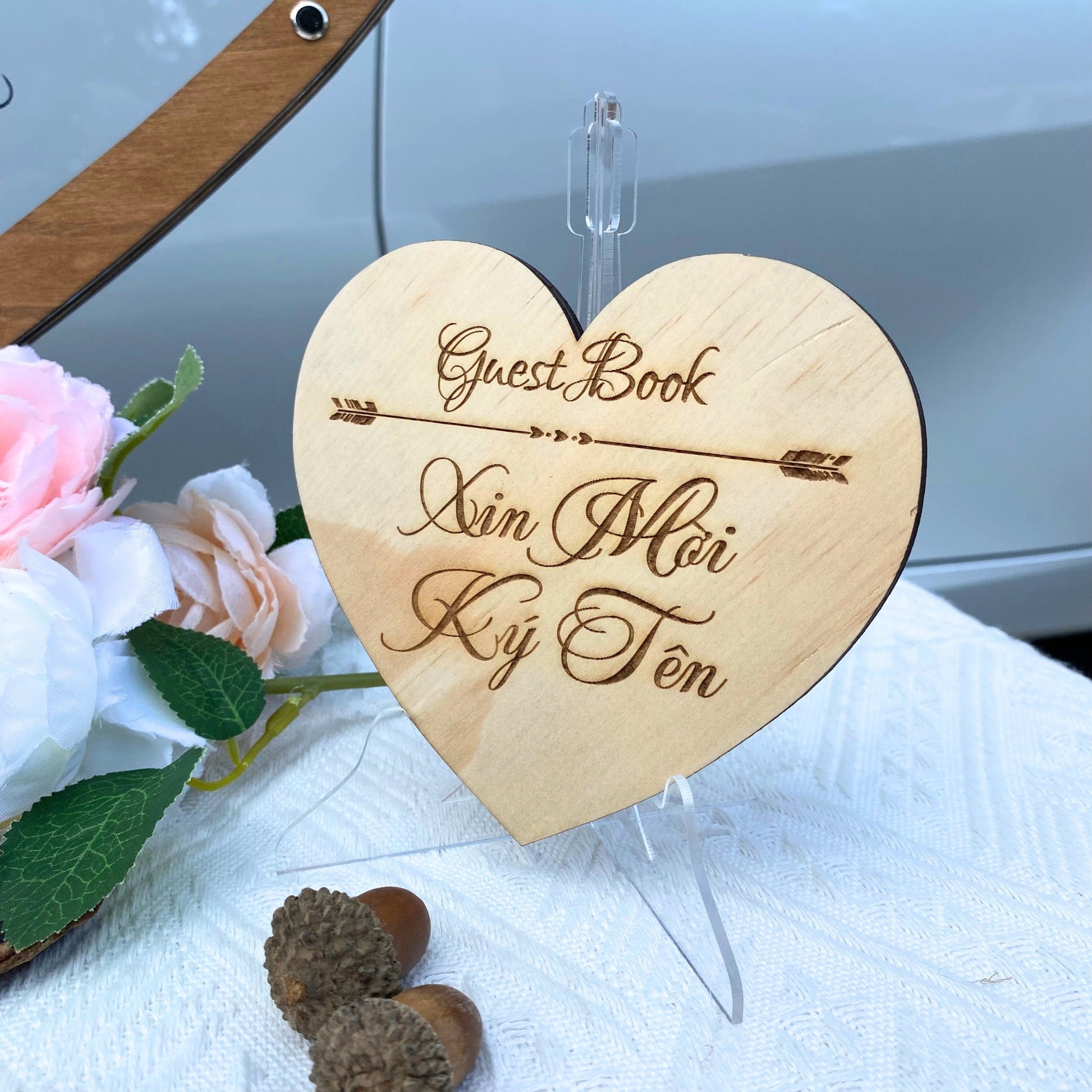 Heart Frame Drop Signature Art Meaningful Alternative To Traditional Guest Books