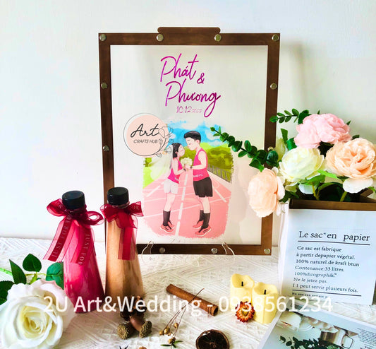 Wedding Guest Book, Personalized Wooden Rectangle Drop Box, Custom Guestbook With Photo, Guest Book Alternative to Traditional Wedding Decor