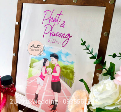 Wedding Guest Book, Personalized Wooden Rectangle Drop Box, Custom Guestbook With Photo, Guest Book Alternative to Traditional Wedding Decor