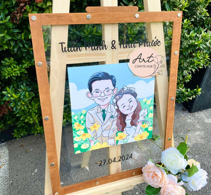 Wedding Guest Book Alternative, Personalized Wedding Guest Book Sign with Photo, Rectangle Guest Book Sign, Wedding Photo Guest Book Gift