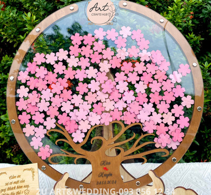 Wedding Guest Book, Personalized Family Tree Wooden Drop Box, Tree Guest Book Wedding, Guest Book Alternative to Traditional Wedding Decor