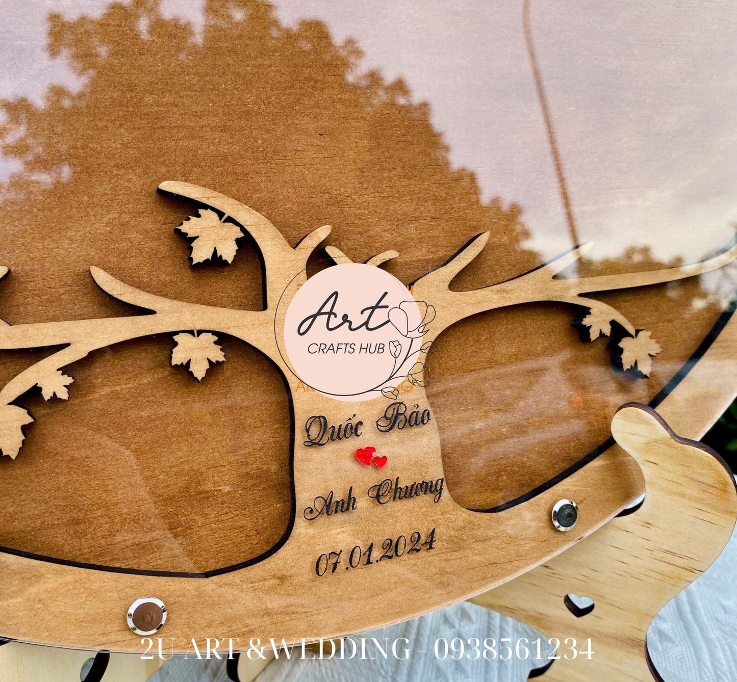 Personalized Circle Wooden Drop Box, Family Tree Guest Book Wedding, Guest Book Alternative to Traditional Wedding Decor, Wedding Guest Book