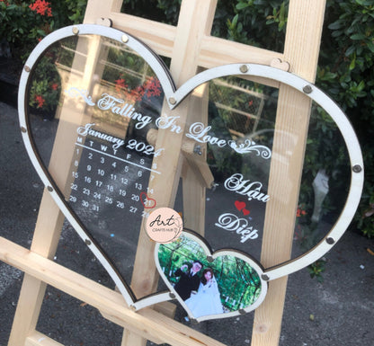 Wedding Guest Book, Custom Wedding Guest Book with Photo, Heart Wedding Guest Book, Guest Book Alternative to Traditional Wedding Decor