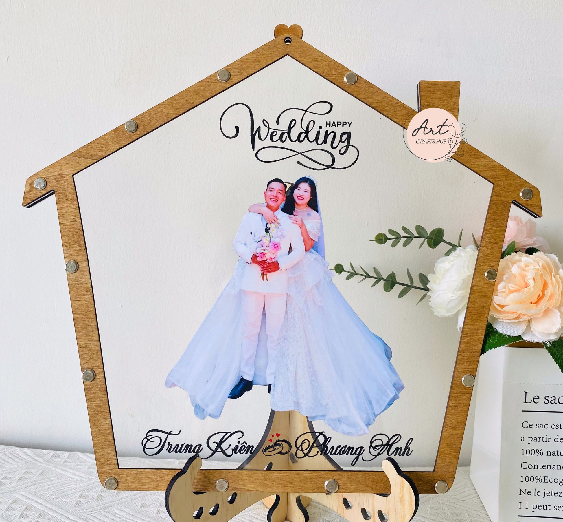 Up House Wedding Guest Book, Bride and Groom Photo Design as a Modern Alternative to Traditional Signature Books, Personalized Wedding Decor