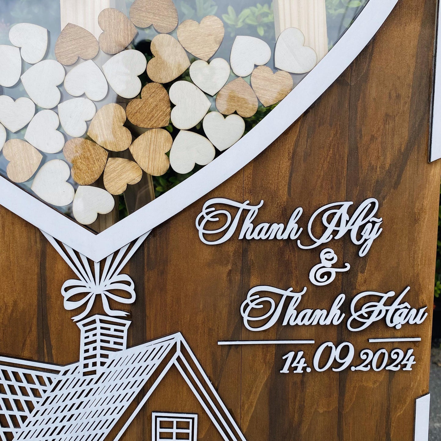 Up House Wedding With Hearts Guestbook Alternative, Up House Wedding Guest Book, Wedding Wooden Guest Book Sign, Wedding Guest Book Ideas