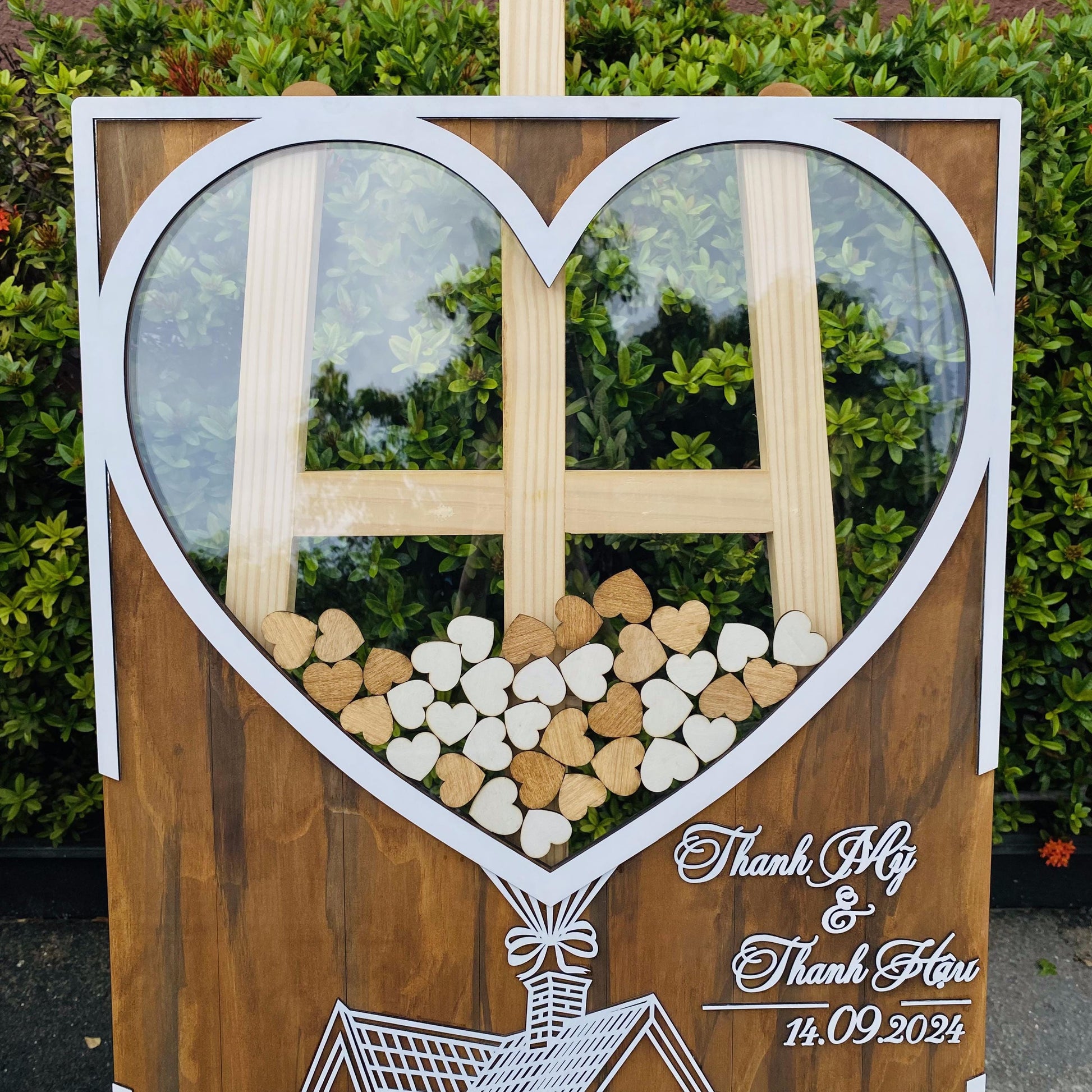 Up House Wedding With Hearts Guestbook Alternative, Up House Wedding Guest Book, Wedding Wooden Guest Book Sign, Wedding Guest Book Ideas