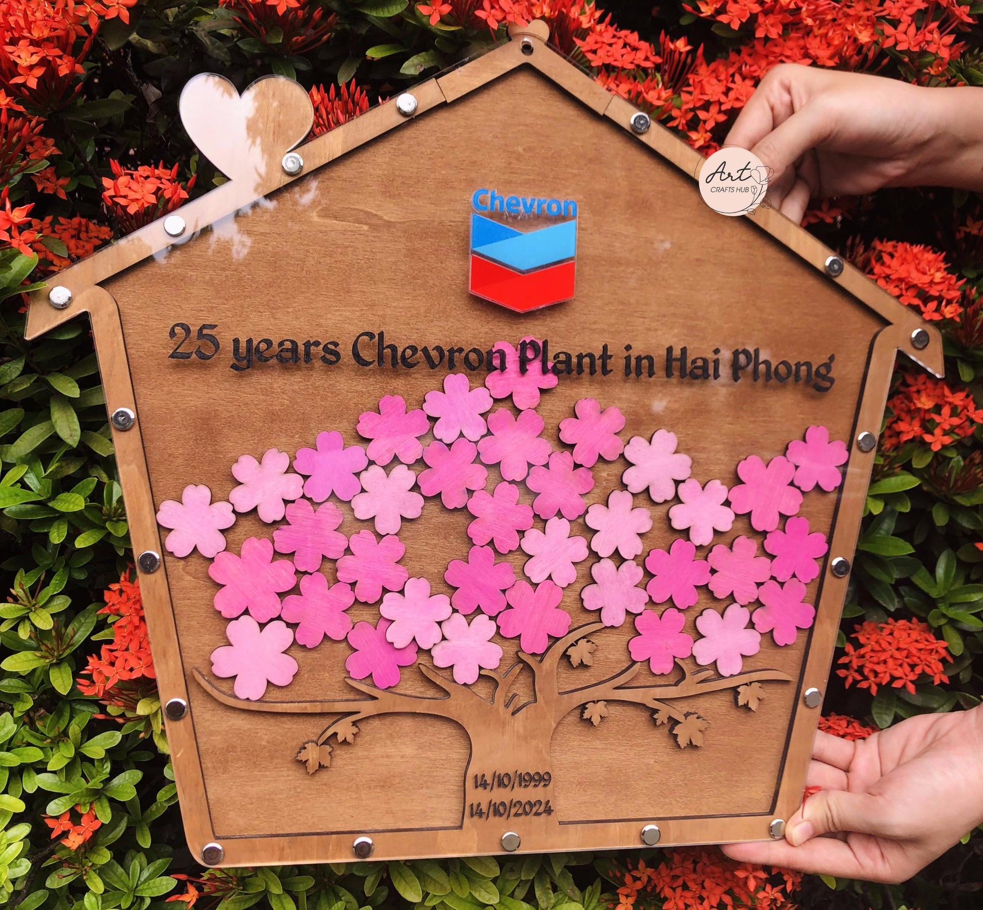 Cherry Blossom Wedding Guest Book, Wedding Guest Book Alternative, Family Tree Guest Book Wedding - Wood, Mushroom House Wooden Drop Box